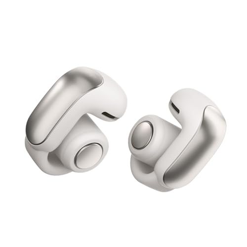 Bose Ultra Open Earbuds mit Bluetooth und OpenAudio Technologie, Clip On Kopfhörer, kabellose Open Ear Earbuds, immersive Audio, bis zu 48 Stunden Akkulaufzeit, Rauchweiß Bild 1