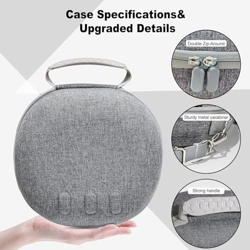Fockety Hartschalen-Tragetasche für Meta Quest 3, VR-Gaming-Headset und Touch-Controller, Reisetasche mit Schultergurt, Tragbare Schützende Aufbewahrungstasche für Meta Quest 3-Zubehör Bild 4