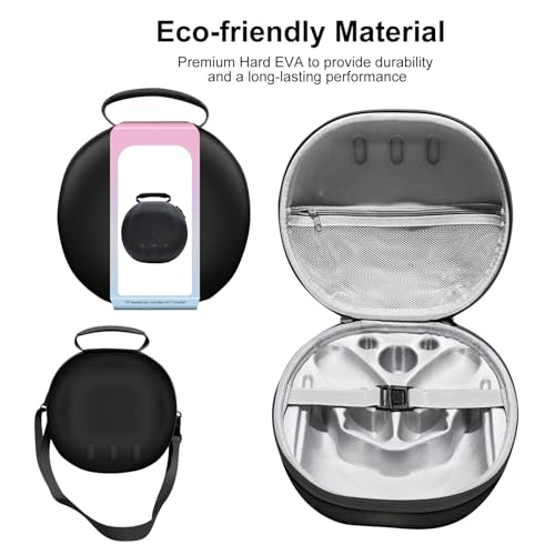 Fockety Hartschalen-Tragetasche für Meta Quest 3, VR-Gaming-Headset und Touch-Controller, Reisetasche mit Schultergurt, Tragbare Schützende Aufbewahrungstasche für Meta Quest 3-Zubehör Bild 2