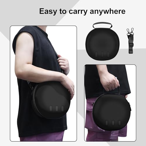 Fockety Hartschalen-Tragetasche für Meta Quest 3, VR-Gaming-Headset und Touch-Controller, Reisetasche mit Schultergurt, Tragbare Schützende Aufbewahrungstasche für Meta Quest 3-Zubehör Bild 4