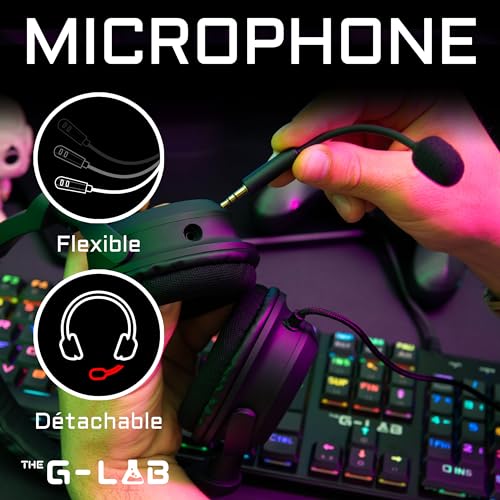Cuffie Da Gioco - The G-Lab - KorP-Carbon - Nero - Microfono Staccabile - Compatibile Con Pc, Playstation, Xbox Bild 2