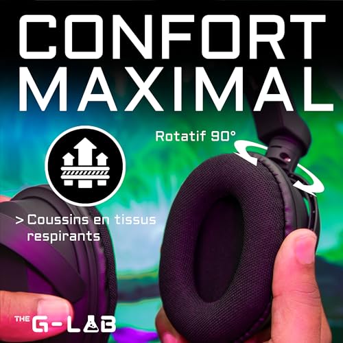 Cuffie Da Gioco - The G-Lab - KorP-Carbon - Nero - Microfono Staccabile - Compatibile Con Pc, Playstation, Xbox Bild 4