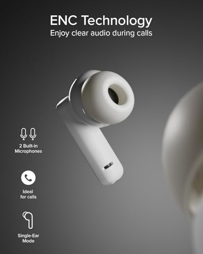 JAZ Maks – In-Ear True Wireless Stereo Ohrhörer, Aktive Geräuschunterdrückung, Ladeetui, HD-Mikrofon, Touch-Steuerung, für Smartphone, Tablet, Laptop, 24 Stunden Bild 3