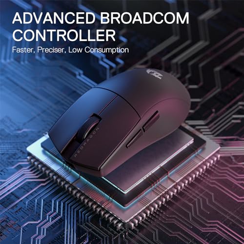 Redragon M916 PRO 3-Modus Wireless Gaming Maus, 49G Ultra-Leicht 26K DPI Maus mit Ergonomischem Natürlichem Griff, Voll Programmierbare Tasten, Software Unterstützt DIY Tastenbelegungen & DPI Bild 3