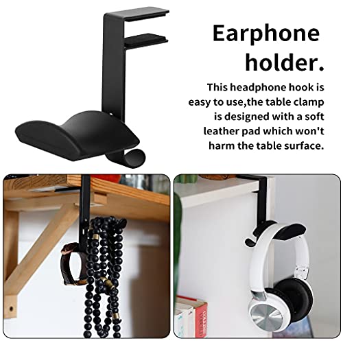 Halterung Universal Büroaufhänger Gaming Kopfhörer Ständer Halterung Display Rack Headset Halter Platzsparende Tischklemme (Farbe: C) Bild 3