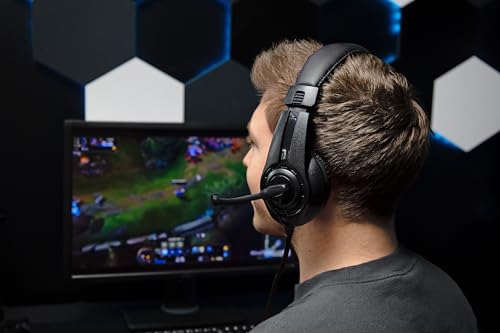 Speedlink LEGATOS Gaming-Headset kabelgebunden - leichtes Headset mit Mikrofon und Kabelfernbedienung, kompatibel mit PC, PS5, PS4, Xbox, Switch, 3,5 mm Klinkenstecker inkl. Y-Adapter, schwarz Bild 5