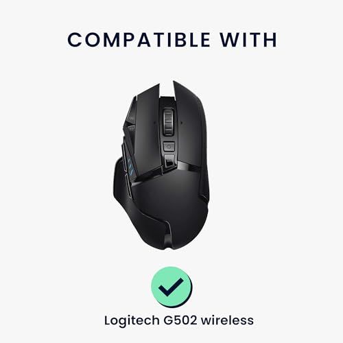 kwmobile Mouse Feet Sticker kompatibel mit Logitech G502 Wireless Ersatz Glider - Mausfüße passgenau - Maus Glides in Schwarz Bild 2