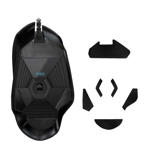 kwmobile Mouse Feet Sticker kompatibel mit Logitech G402 Ersatz Glider - Mausfüße passgenau - Maus Glides in Schwarz Bild 1