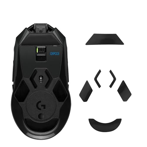 kwmobile Mouse Feet Sticker kompatibel mit Logitech G903 Ersatz Glider - Mausfüße passgenau - Maus Glides in Schwarz Bild 1