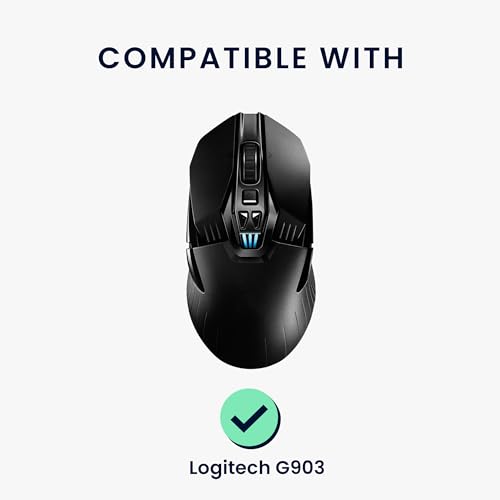 kwmobile Mouse Feet Sticker kompatibel mit Logitech G903 Ersatz Glider - Mausfüße passgenau - Maus Glides in Schwarz Bild 2