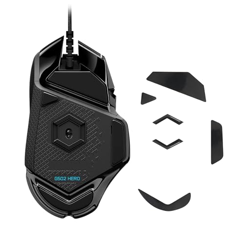 kwmobile Mouse Feet Sticker kompatibel mit Logitech G502 Wired (not for Wireless) Ersatz Glider - Mausfüße passgenau - Maus Glides in Schwarz Bild 1