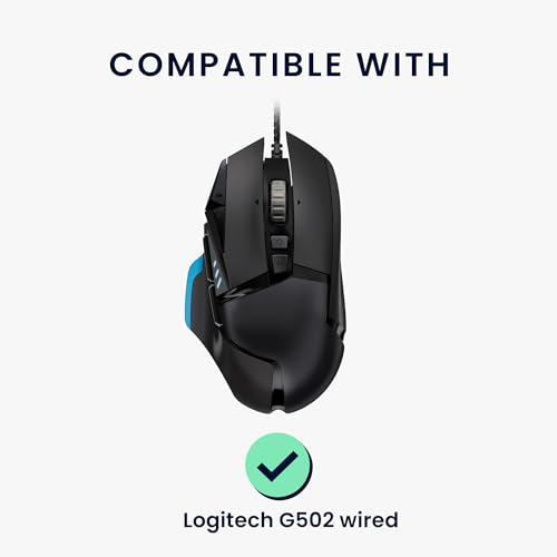 kwmobile Mouse Feet Sticker kompatibel mit Logitech G502 Wired (not for Wireless) Ersatz Glider - Mausfüße passgenau - Maus Glides in Schwarz Bild 2