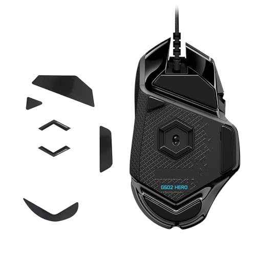 kwmobile Mouse Feet Sticker kompatibel mit Logitech G502 Wired (not for Wireless) Ersatz Glider - Mausfüße passgenau - Maus Glides in Schwarz Bild 7