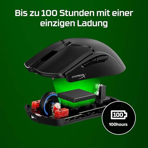 HyperX Pulsefire Haste 2 Mini Wireless Gaming-Maus – Ultraleicht (59g), RGB, 26K DPI, 100 Std. Akkulaufzeit, Bluetooth & 2,4 GHz, 6 Tasten, Weiß Bild 3