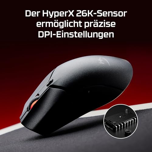 HyperX Pulsefire Haste 2 Mini Wireless Gaming-Maus – Ultraleicht (59g), RGB, 26K DPI, 100 Std. Akkulaufzeit, Bluetooth & 2,4 GHz, 6 Tasten, Weiß Bild 6