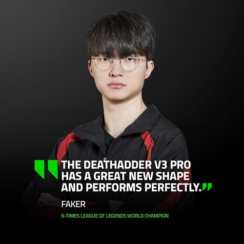 Razer DeathAdder V3 Pro Wireless Gaming Maus + Hyperpolling Wireless Dongle: 63g Ultra Lightweight - Focus Pro 30K Optical Sensor - Optical Switches Gen-3-5 Programmierbare Tasten - Schwarz Bild 3