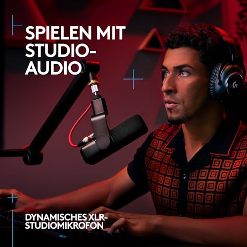 Logitech G PRO X TKL Lightspeed kabellose Gaming-Tastatur, QWERTZ Deutsches Layout Yeti Studio Active Dynamic XLR Broadcast Microphone for Gaming, Schwarz Bild 3