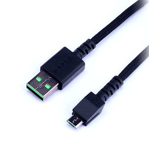 HUYUN USB-Ladekabel, kompatibel mit Naga Pro 20000 DPI & Basilisk & Viper Ultimate Hyperspeed Leichteste kabellose Gaming Maus (schwarz) Bild 3