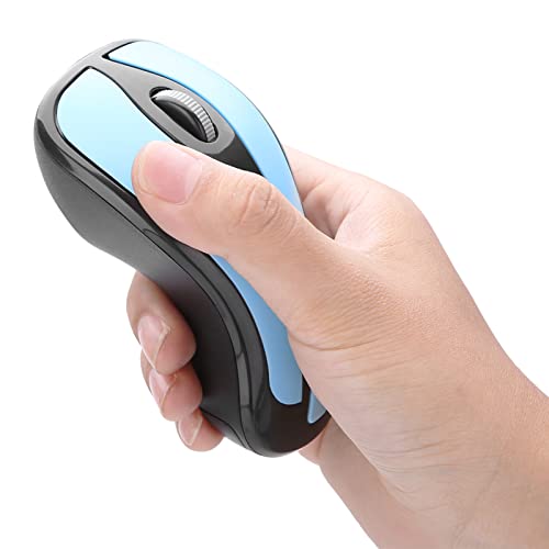 Tbest 6D Gyroskop 2,4 G Unermüdliche Optische Luftmaus USB-Empfänger für PC Box, Zubehör Tastatur, Maus und Demonstrationsstift (blau und schwarz) Bild 5