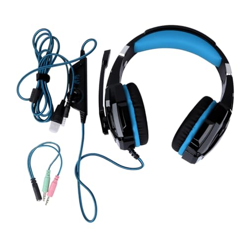 OSALADI Kabelkopfhörer Für Gaming Headset Für Pc Mit Adapter Leuchtendes Kopfhörer-Headset Kopfmontiert Für Computer Bild 1