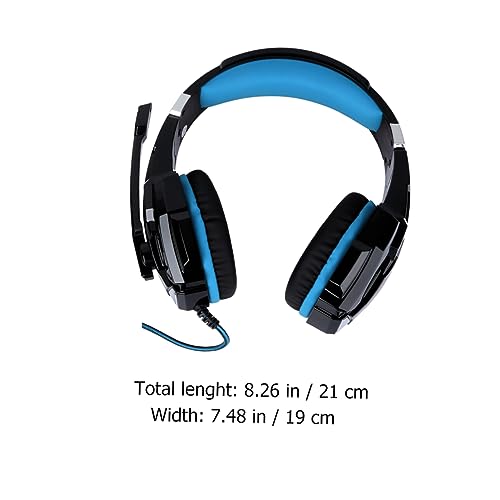OSALADI Kabelkopfhörer Für Gaming Headset Für Pc Mit Adapter Leuchtendes Kopfhörer-Headset Kopfmontiert Für Computer Bild 6