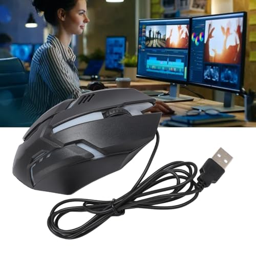 Vikye USB-Gaming-Maus, Kabelgebunden, 1000 DPI, 3 Tasten, Computermaus, RGB, Ergonomische Maus, 1,2 M Kabel für Büro-PC, Laptop Bild 4