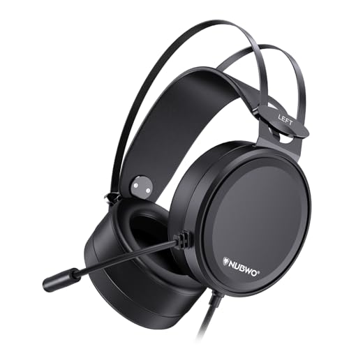 NUBWO N7 Gaming Headset für PS4, PS5, PC, Nintendo Switch, Xbox, Headset mit Mikrofon, Gaming Kopfhörer mit Mikrofon, Noise Cancelling Kopfhörer mit 3.5mm Klinke Schwarz Bild 1