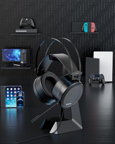 NUBWO N7 Gaming Headset für PS4, PS5, PC, Nintendo Switch, Xbox, Headset mit Mikrofon, Gaming Kopfhörer mit Mikrofon, Noise Cancelling Kopfhörer mit 3.5mm Klinke Schwarz Bild 5
