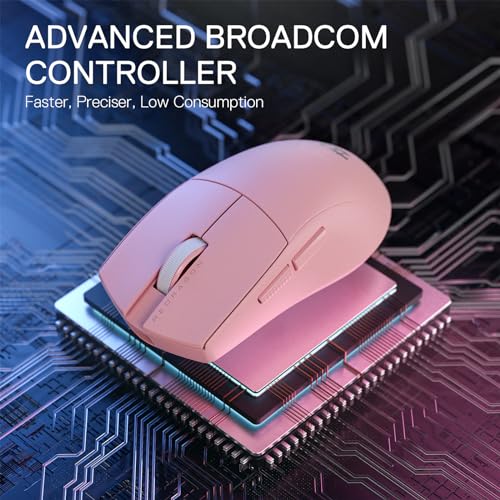 Redragon M916 PRO 3-Modus Wireless Gaming Maus, 49G Ultra-Leicht 26K DPI Maus mit Ergonomischem Natürlichem Griff, Voll Programmierbare Tasten, Software Unterstützt DIY Tastenbelegungen & DPI Bild 4