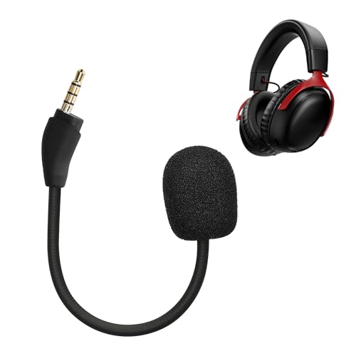 kwmobile Ersatz Kopfhörer Mikrofon kompatibel mit Kingston HyperX Cloud III Headset - Gaming Headphones Mikrofon mit 3,5 mm Klinkenstecker - Schwarz Bild 5