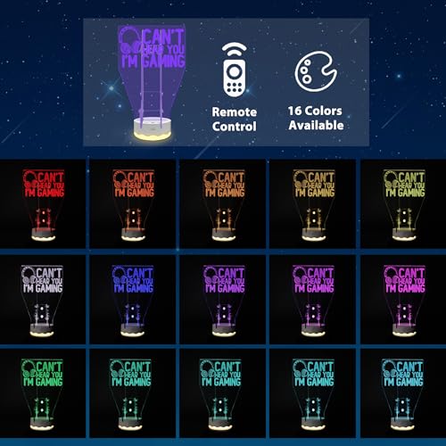 CoolGift Mart Light Up Headset und Controller Ständer, 16 Farben 3D LED Lichter Gamepad Kopfhörerhalter mit Fernbedienung, Game Controller Hänger für alle Universal Gaming PC Zubehör Bild 2