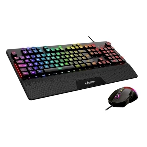 Primux Gaming GT-560 Tastatur und Maus | Programmierbare Multimedia-Tasten mit Anti-Ghosting-Technologie | Maus mit acht Tasten und Empfindlichkeit einstellbar bis zu 10.000 DPI | Bild 1
