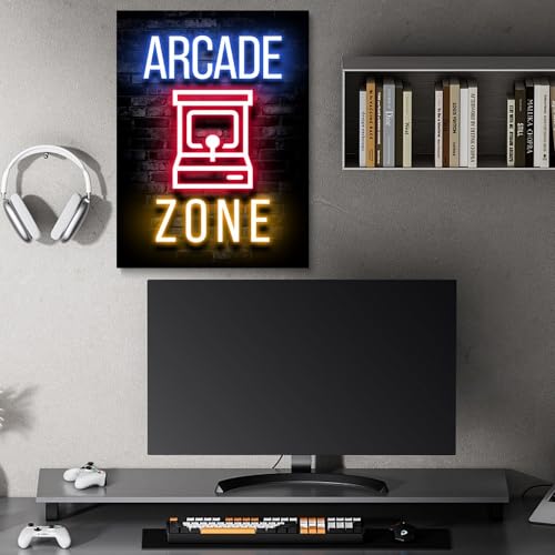 Fchen art Farbenfrohes Graffiti-Gaming-Thema, Leinwandbild, Arcade-Gaming-Poster, Wandkunst, Gamer, Wanddekoration, Videospiel-Poster, Gamer, Griff, Playstation, Tastatur, Headset, Bild 2