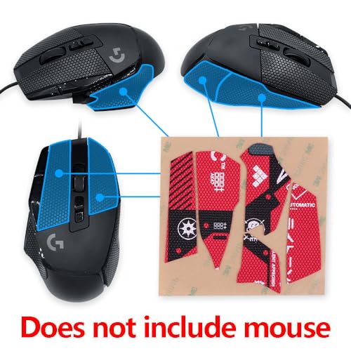 Maus seitenteile/Anti Schweiß Paste Griffband Kompatibel für Logitech G502 X Lightspeed Wireless/Wired / G502 X Plus Gaming Maus (G502 X Rotes Griffband) Bild 5
