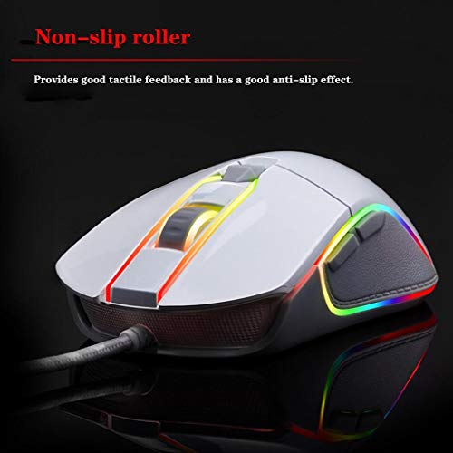 RajoNN Mäuse Kabelgebundene Gaming-Maus, RGB-Hintergrundbeleuchtung, 6-Gang-DPI einstellbar, ergonomische mechanische USB-Computermäuse, für PC-Laptop Bild 6