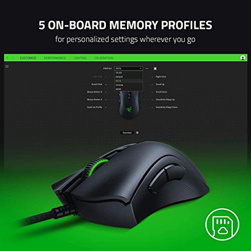 RajoNN Mäuse, Computer-Gaming-Maus, kabelgebunden, optischer 20K-DPI-Sensor, 8 programmierbare Tasten, 50G-Beschleunigung, 5 Gruppen Onboard-Speicher, RGB-Mäuse für PC, Laptop, Windows Bild 6