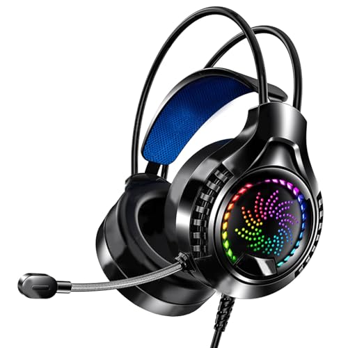 VBESTLIFE USB-Gaming-Headset für PC, Computer-Kopfhörer mit Mikrofon, 7.1-Soundkanal, Dual 3,5 Mm und USB-RGB-Computer-Gaming-Kopfhörer Bild 1