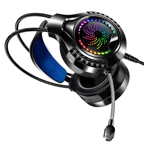 VBESTLIFE USB-Gaming-Headset für PC, Computer-Kopfhörer mit Mikrofon, 7.1-Soundkanal, Dual 3,5 Mm und USB-RGB-Computer-Gaming-Kopfhörer Bild 4