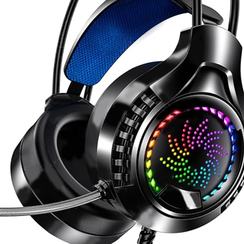 VBESTLIFE USB-Gaming-Headset für PC, Computer-Kopfhörer mit Mikrofon, 7.1-Soundkanal, Dual 3,5 Mm und USB-RGB-Computer-Gaming-Kopfhörer Bild 5