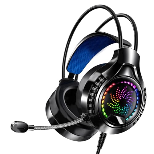 VBESTLIFE USB-Gaming-Headset für PC, Computer-Kopfhörer mit Mikrofon, 7.1-Soundkanal, Dual 3,5 Mm und USB-RGB-Computer-Gaming-Kopfhörer Bild 7