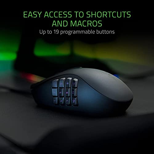 RajoNN Mice Gaming-Maus, 16.000 DPI optischer Sensor, Chroma-RGB-Beleuchtung, austauschbare Seitenplatten-Computermäuse mit 2, 7, 12 Tastenkonfigurationen, mechanische Schalter Bild 2