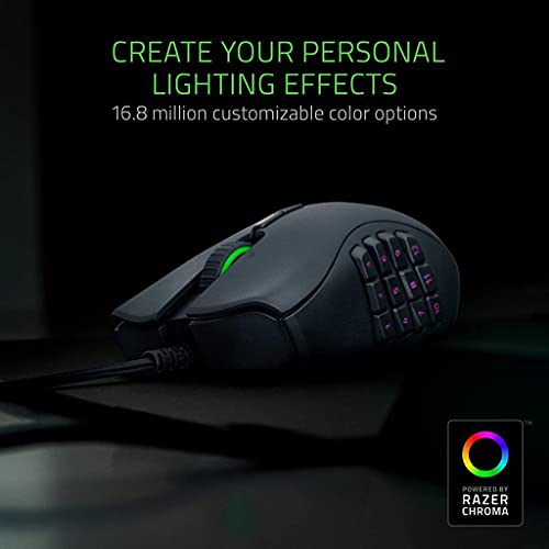 RajoNN Mice Gaming-Maus, 16.000 DPI optischer Sensor, Chroma-RGB-Beleuchtung, austauschbare Seitenplatten-Computermäuse mit 2, 7, 12 Tastenkonfigurationen, mechanische Schalter Bild 3