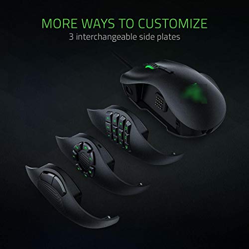 RajoNN Mice Gaming-Maus, 16.000 DPI optischer Sensor, Chroma-RGB-Beleuchtung, austauschbare Seitenplatten-Computermäuse mit 2, 7, 12 Tastenkonfigurationen, mechanische Schalter Bild 4
