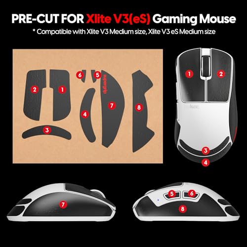 Pulsar Gaming Gears Supergrip Xlite V3 Medium, vorgeschnittenes, rutschfestes Gaming-Maus-Griffband, ultradünn Bild 5