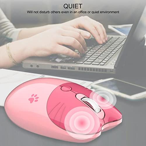VBESTLIFE Kabellose Maus, 2,4 G Kabellose Optische Maus, Süße Katze, Leise Maus mit USB-Empfänger, 3 Stufen DPI Einstellbar, Geräuschlose Nutzung, für Laptop, Computer, Bild 2