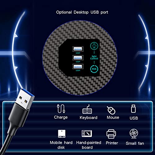 Computer-Gaming-Schreibtisch RGB LED, Getränkehalter, Headset-Haken, robuster Computertisch aus Metall und Holz, ergonomischer E-Sport-Stil mit doppeltem Kopfhörerhaken, USB-Gaming-Rack, schwarz L 100 Bild 4