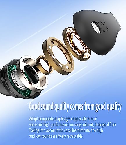 In-Ear-Kopfhörer mit Mikrofon (2 Pack) Kopfhörer mit Kabel Kopfhörer 3,5 mm Klinkenkabel Headphones Gaming Earbuds Sport Headset Musik kompatibel mit Samsung PC PS5 kompatibel mit Huawei Bild 3