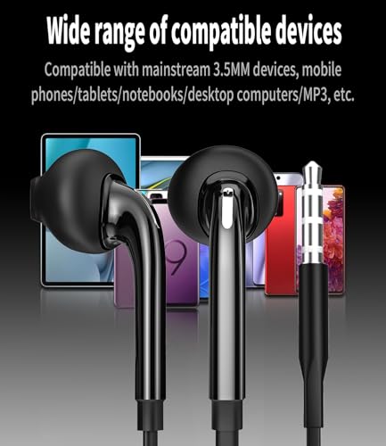 In-Ear-Kopfhörer mit Mikrofon (2 Pack) Kopfhörer mit Kabel Kopfhörer 3,5 mm Klinkenkabel Headphones Gaming Earbuds Sport Headset Musik kompatibel mit Samsung PC PS5 kompatibel mit Huawei Bild 5