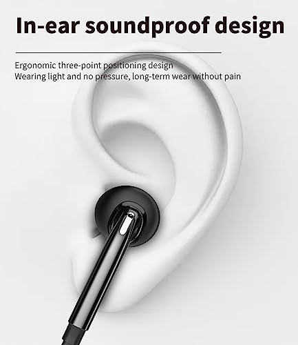 In-Ear-Kopfhörer mit Mikrofon (2 Pack) Kopfhörer mit Kabel Kopfhörer 3,5 mm Klinkenkabel Headphones Gaming Earbuds Sport Headset Musik kompatibel mit Samsung PC PS5 kompatibel mit Huawei Bild 7