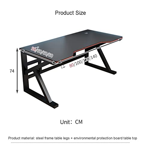 Gaming-Tisch mit komplettem Mauspad, ergonomischer Gaming-Schreibtisch für PC, K-förmiger Computer-Arbeitsplatz, Headset-Haken – robust, weiß L 120 cm (weiß L 80 cm) Bild 3